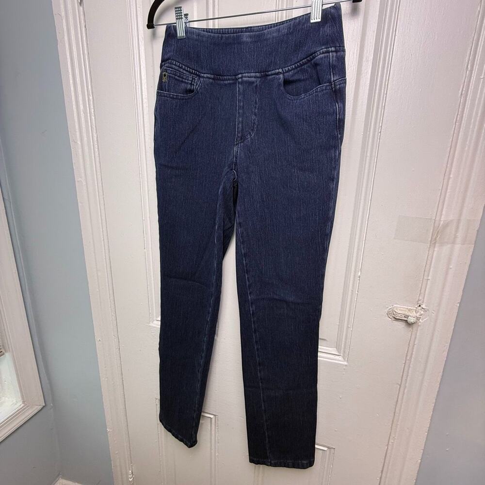 Belle by Kim Gravel Women's Straight Leg Jeans 4 Flexible Stretch Pull-On NWOT